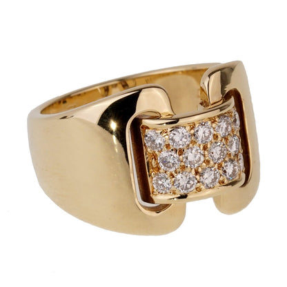 Herthtmes Diamond Yellow Gold Cocktail Ring