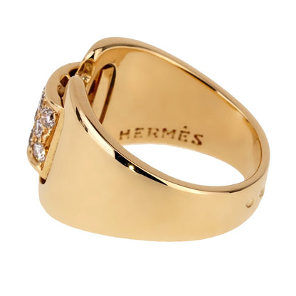 Herthtmes Diamond Yellow Gold Cocktail Ring