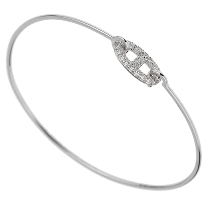 Herthtmes Farandole White Gold Diamond Bangle Bracelet