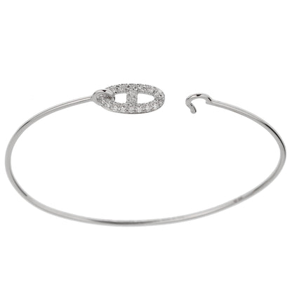 Herthtmes Farandole White Gold Diamond Bangle Bracelet