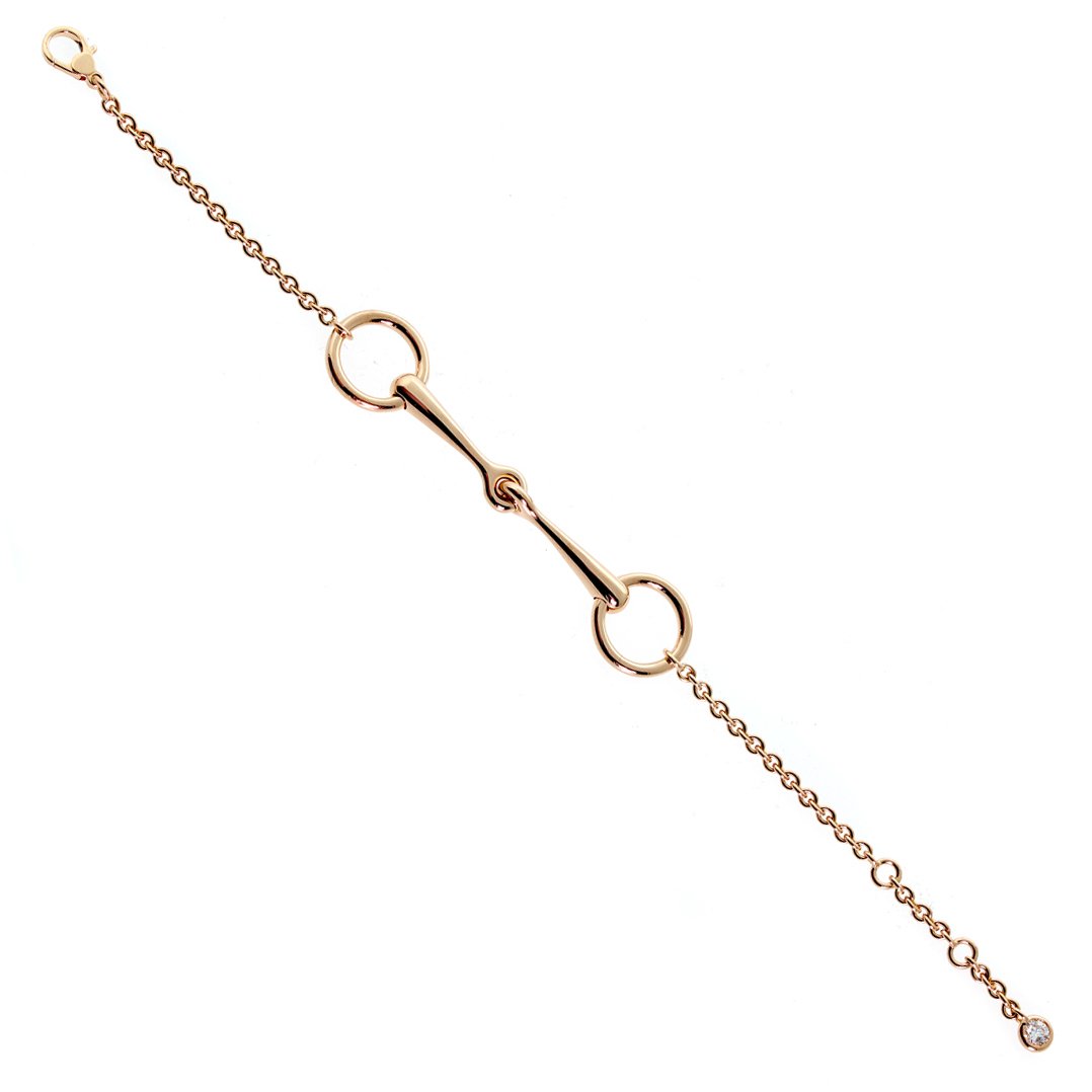 Herthtmes Filet d'Or Rose Gold Diamond Bracelet