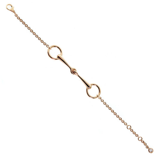 Herthtmes Filet d'Or Rose Gold Diamond Bracelet