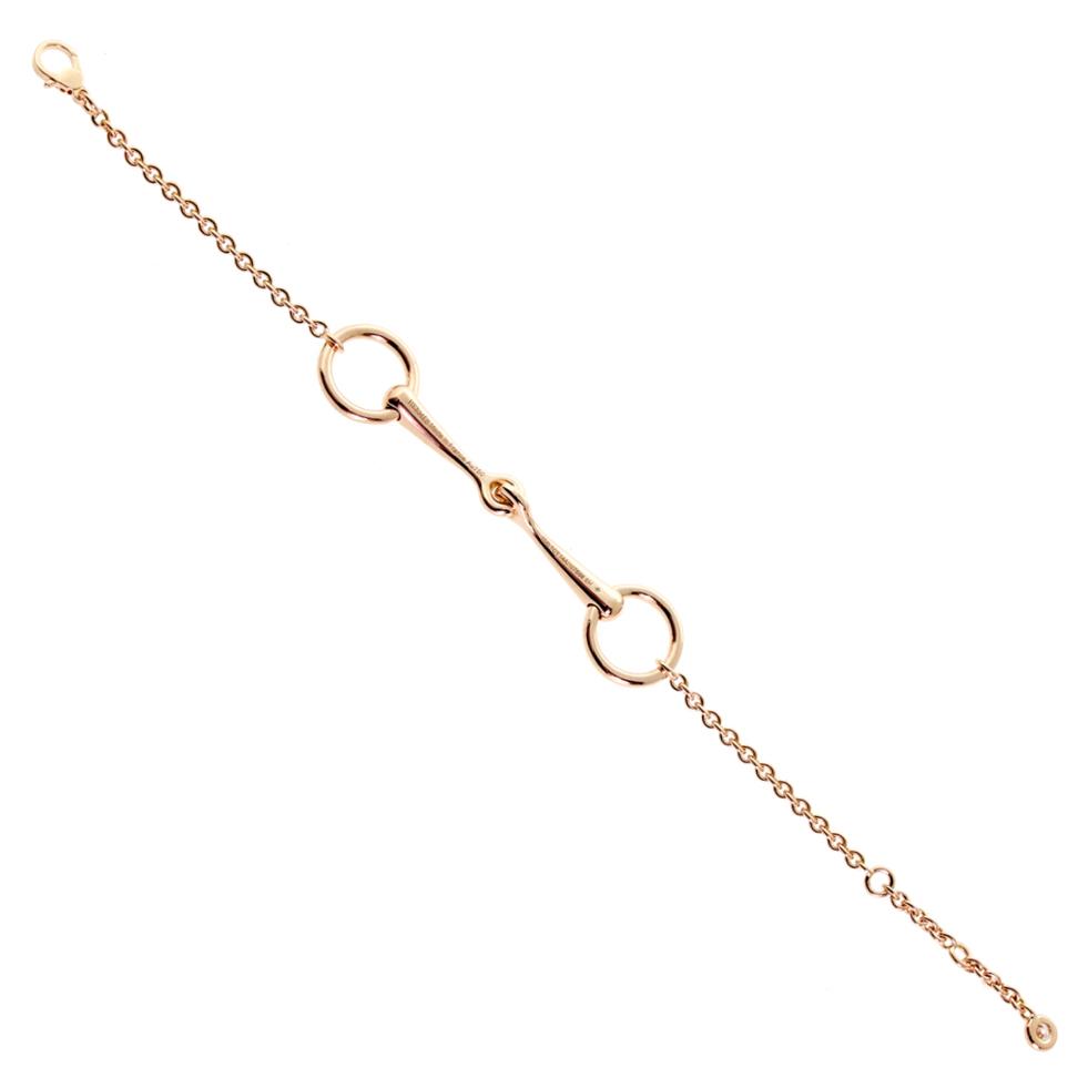Herthtmes Filet d'Or Rose Gold Diamond Bracelet