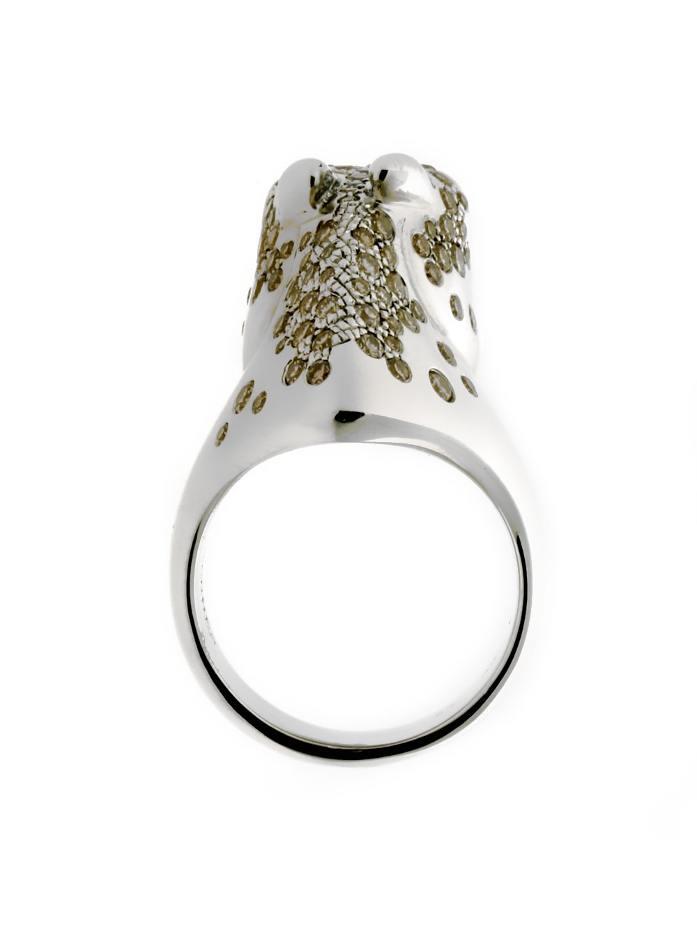 Herthtmes Galop Horse Diamond Silver Ring