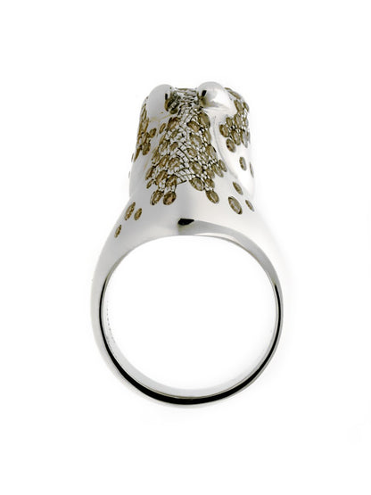 Herthtmes Galop Horse Diamond Silver Ring