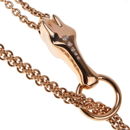 Herthtmes Galop 18k Rose Gold Diamond Necklace