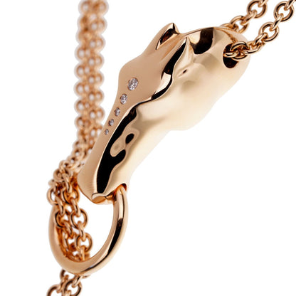 Herthtmes Galop 18k Rose Gold Diamond Necklace