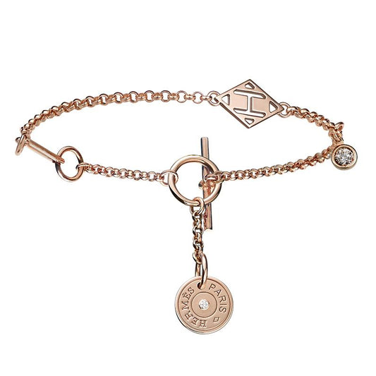 Herthtmes Gambade Rose Gold Diamond Bracelet