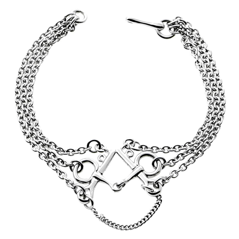 Herthtmes Mors De Bride White Gold Chain Link Bracelet