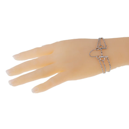 Herthtmes Mors De Bride White Gold Chain Link Bracelet