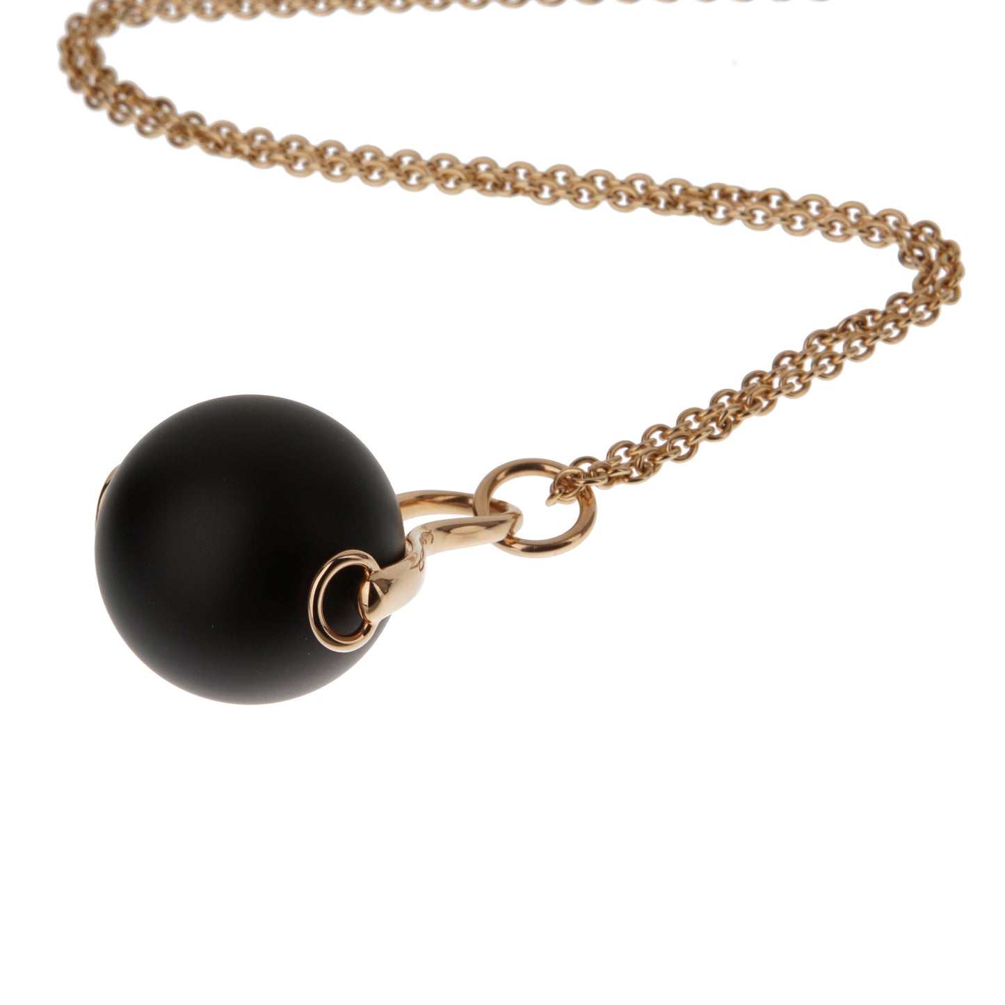 Herthtmes Horsebit 18k Rose Gold Sautoir Pendant Necklace