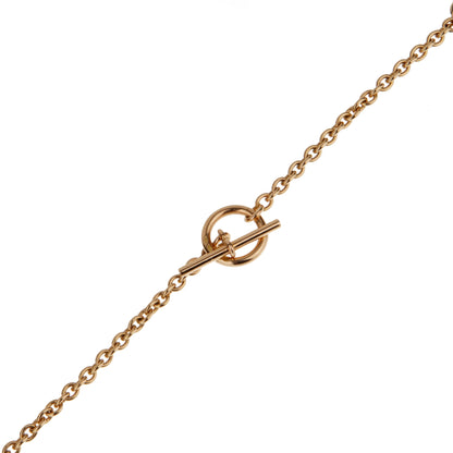 Herthtmes Horsebit 18k Rose Gold Sautoir Pendant Necklace