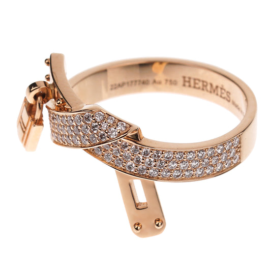 Herthtmes Kelly Gavroche Diamond Rose Gold Cocktail Ring
