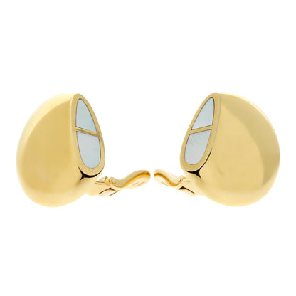 Herthtmes Mother of Pearl 18k Yellow Gold Earrings