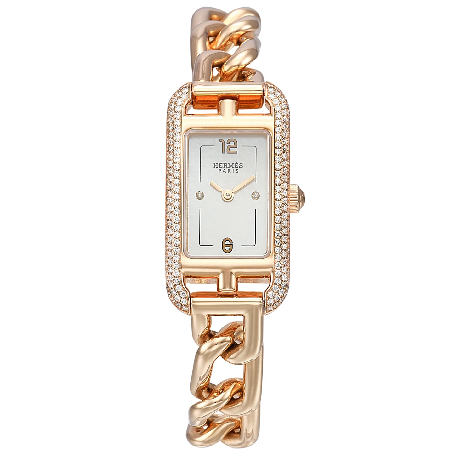 Herthtmes Nantucket Small 18k Rose Gold 29mm Diamond Watch