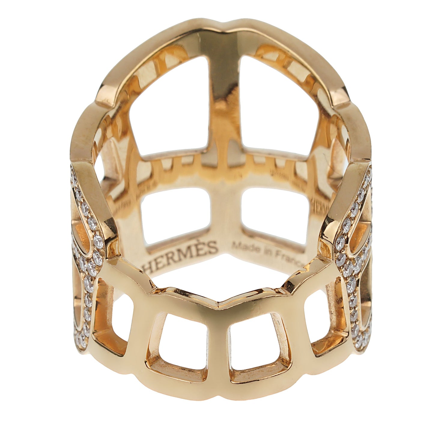 Herthtmes Niloticus Ombre Diamond 18k Rose Gold Cocktail Ring