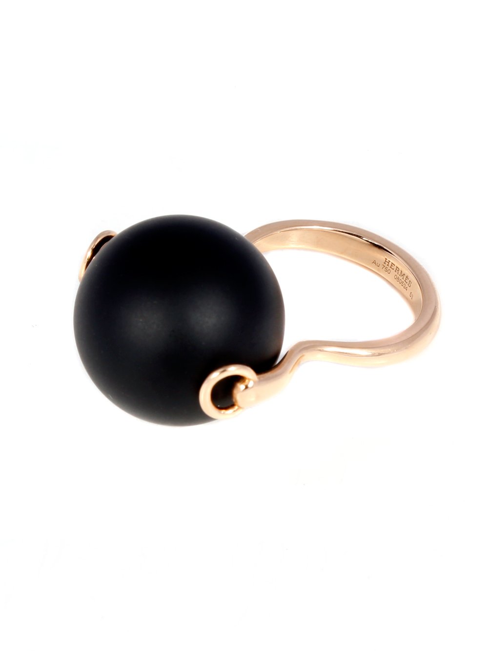 Herthtmes Onyx Rose Gold Ring