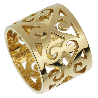 Herthtmes Paris Vintage Openwork 18k Yellow Gold Band Ring Sz 7 1/2