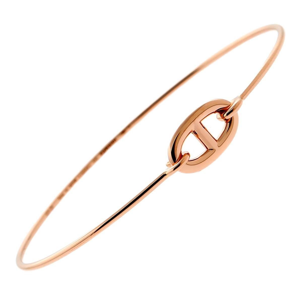 Herthtmes Ronde Rose Gold Bangle Bracelet