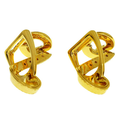 Herthtmes Stirrup 18k Yellow Gold Cufflinks