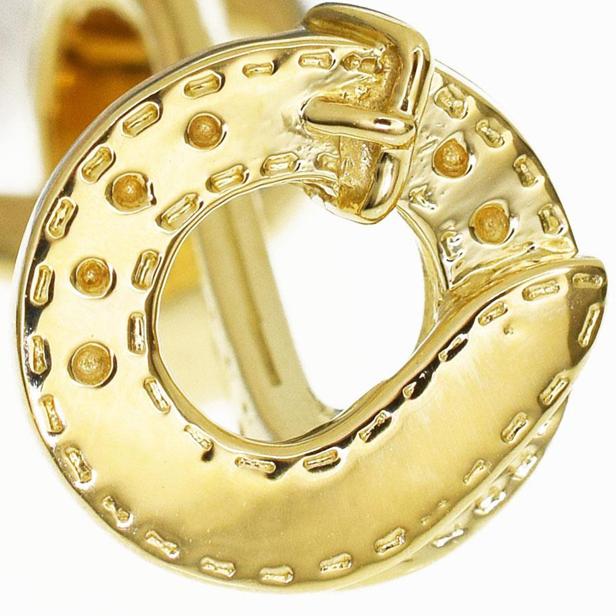 Herthtmes Stirrup 18k Yellow Gold Cufflinks