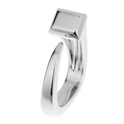 Herthtmes Vintage Clou De Forge 18k White Gold Ring