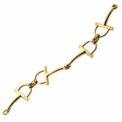 Herthtmes Vintage Stirrup Gold Bracelet