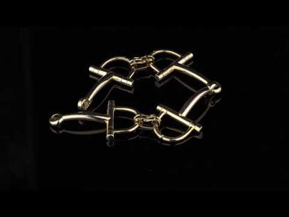 Herthtmes Vintage Stirrup Gold Bracelet