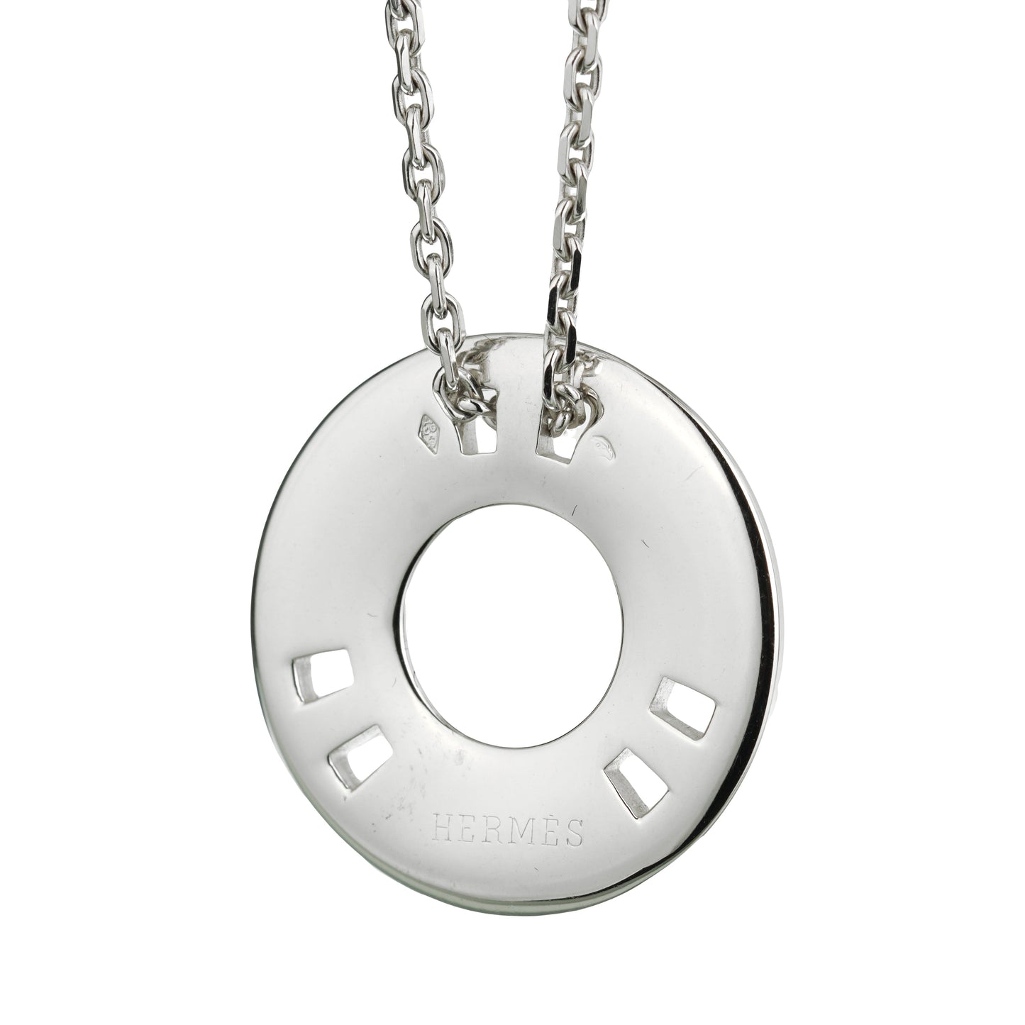 Herthtmes Vintage 18k White Gold Vintage Pendant Necklace