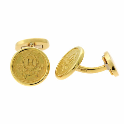 Herthtmes Yellow Gold Cufflinks