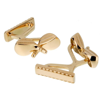 Herthtmes 18k Yellow Gold Golf Club Cufflinks