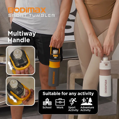 BODIMAX ONE TOUCH CLIP TUMBLER WHITE