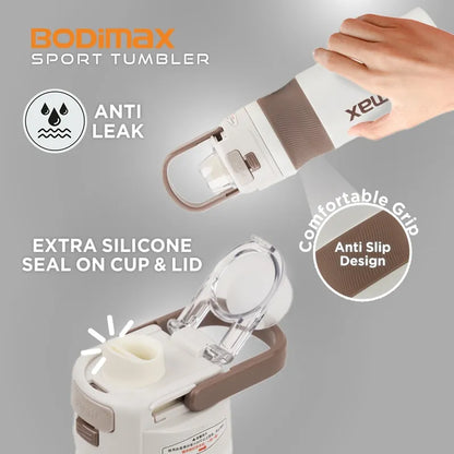 BODIMAX ONE TOUCH CLIP TUMBLER GRAY