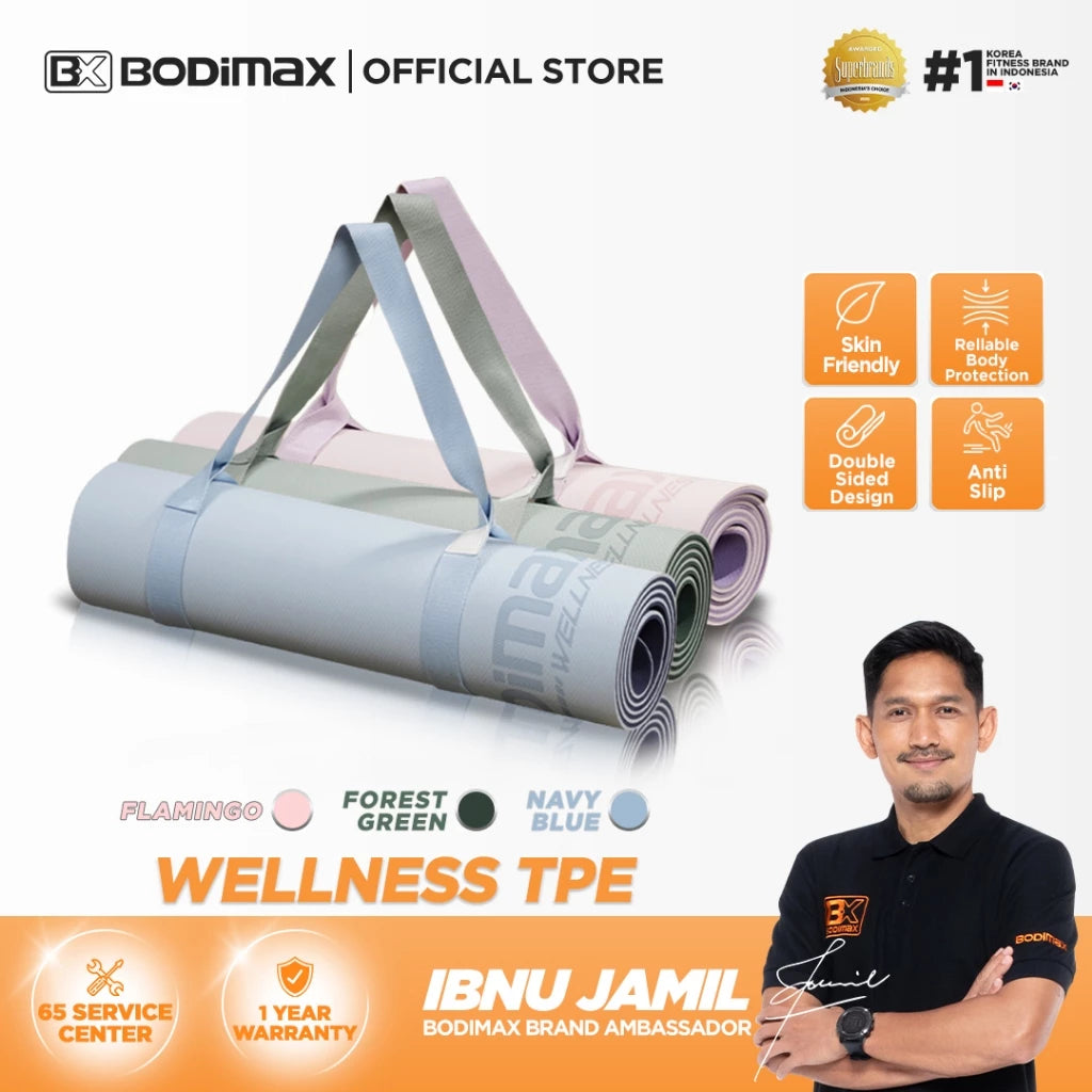 BODIMAX WELLNESS TPE YOGA MATT NAVY BLUE