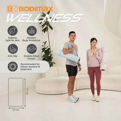 BODIMAX WELLNESS TPE YOGA MATT NAVY BLUE