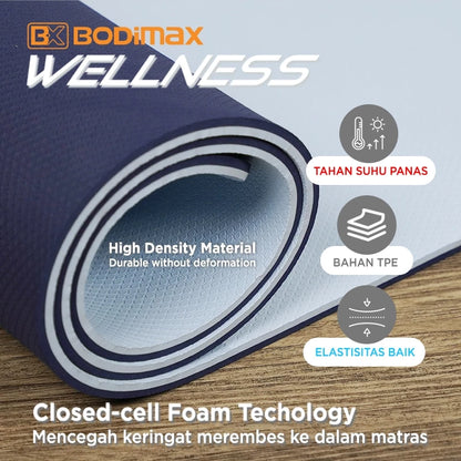 BODIMAX WELLNESS TPE YOGA MATT NAVY BLUE