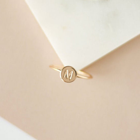 Initial Disc Ring Personalized Jewelry for Mother