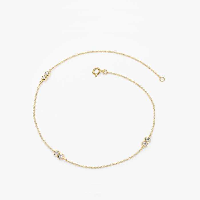 Genuine Diamond Bracelet in 14k Gold Classic Jewelry