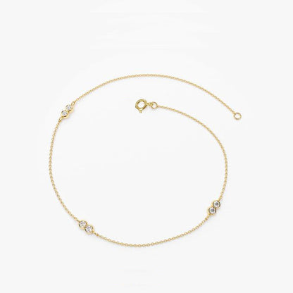 Genuine Diamond Bracelet in 14k Gold Classic Jewelry