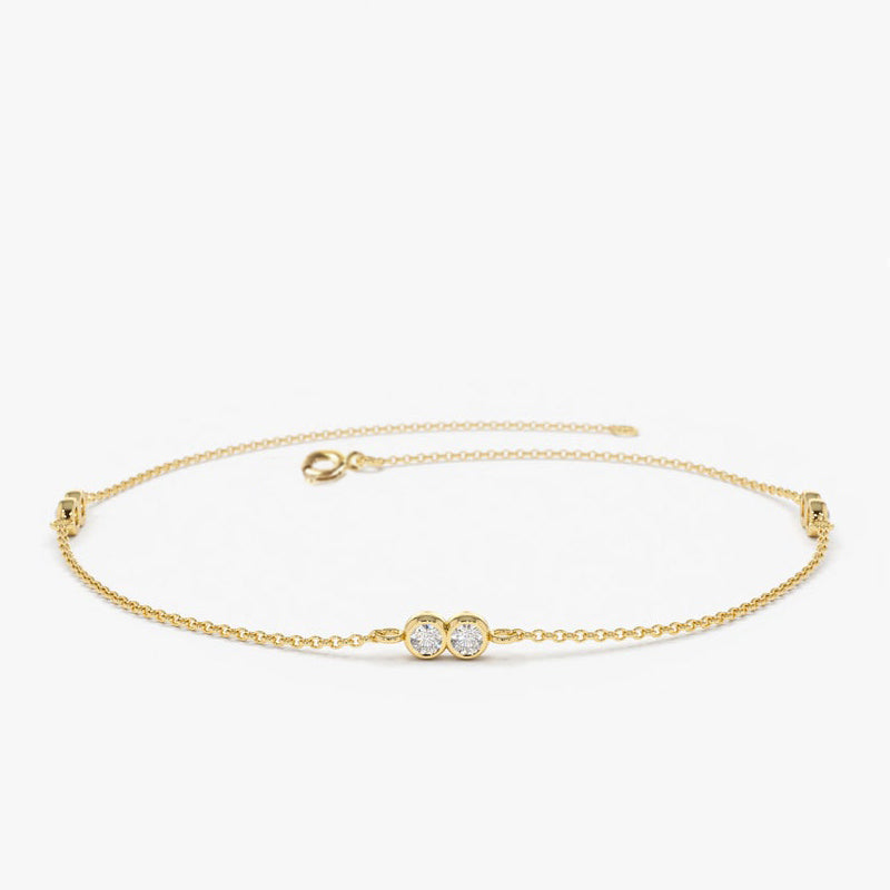 Genuine Diamond Bracelet in 14k Gold Classic Jewelry