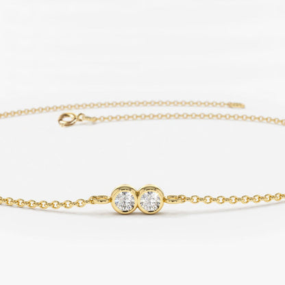 Genuine Diamond Bracelet in 14k Gold Classic Jewelry
