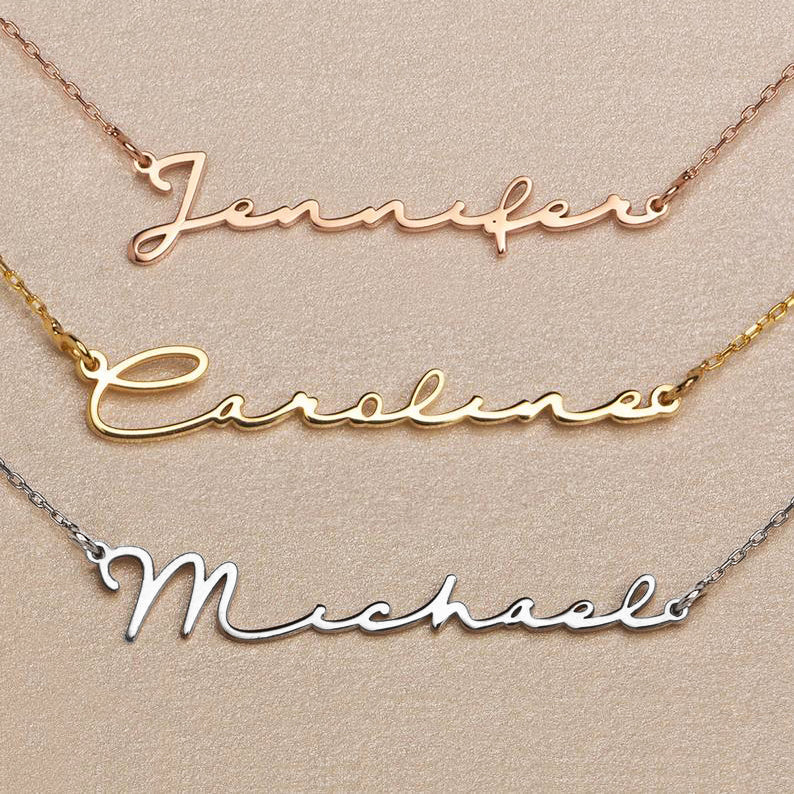 Multiple Name Necklace 18k Gold Plated Jewelry
