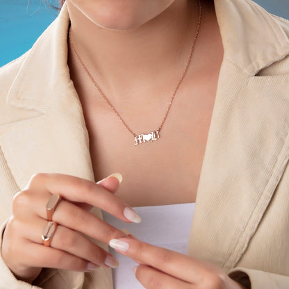 Moms Necklace Gold Heart with Initials Custom Gift