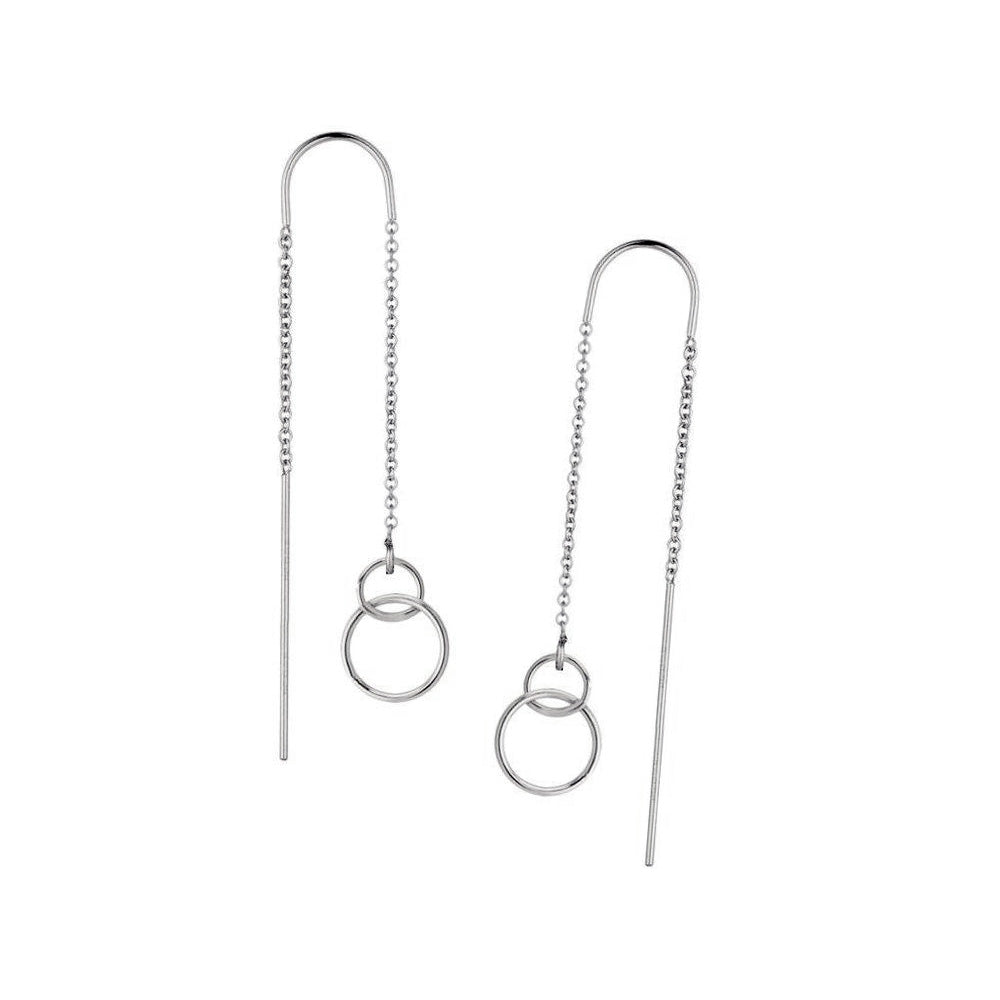 Links of Love Long Chain Ear Threader Women's Earrings