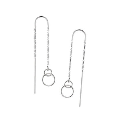 Links of Love Long Chain Ear Threader Women's Earrings