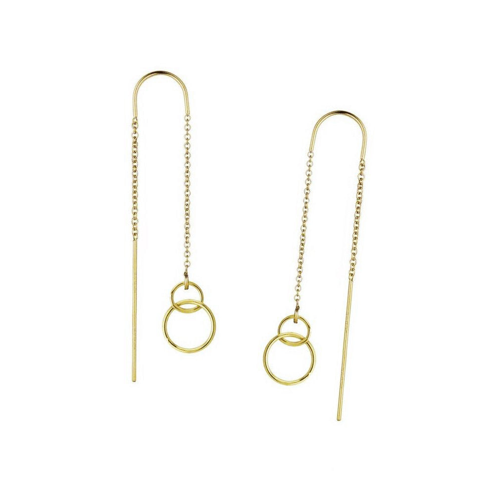 Links of Love Long Chain Ear Threader Women's Earrings