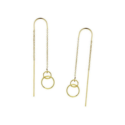 Links of Love Long Chain Ear Threader Women's Earrings