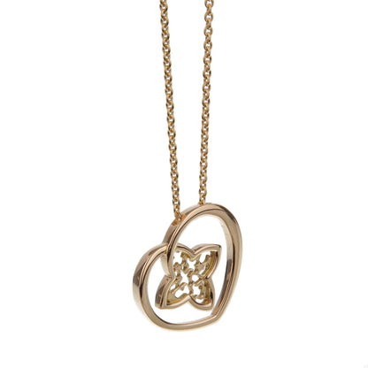 Lothtuis Vuithttton 18k Rose Gold Heart Pendant Necklace