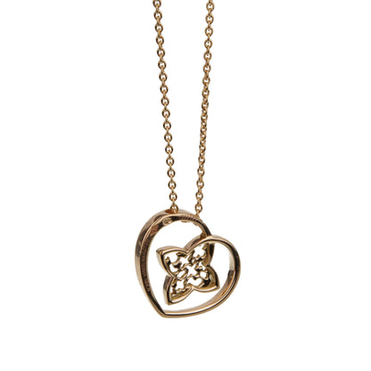 Lothtuis Vuithttton 18k Rose Gold Heart Pendant Necklace