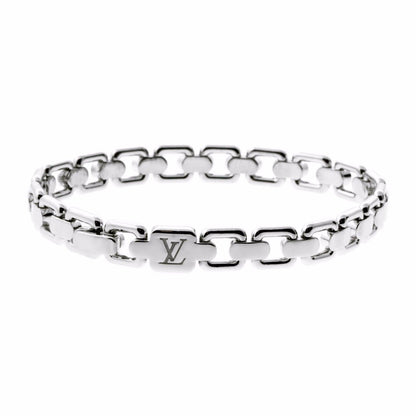 Lothtuis Vuithttton Charm White Gold Bracelet Q95145